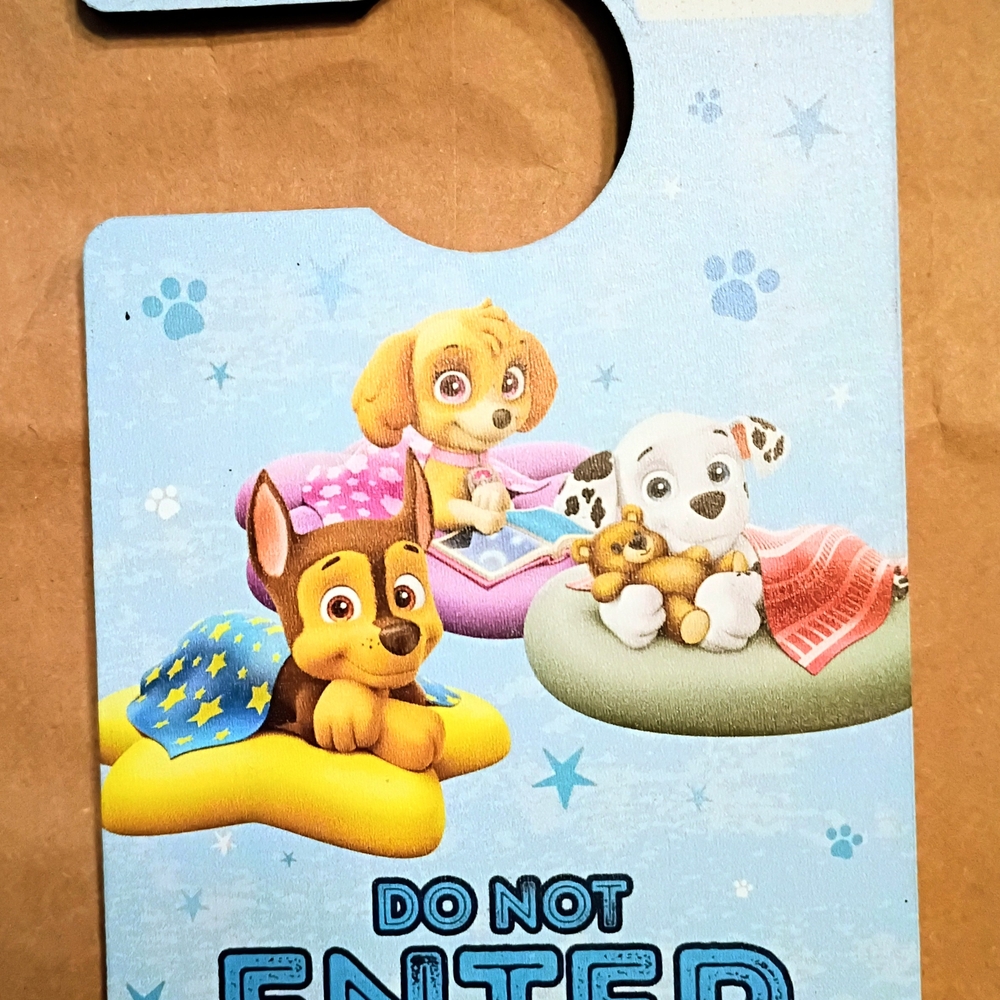 Blue Paw Door Hanger